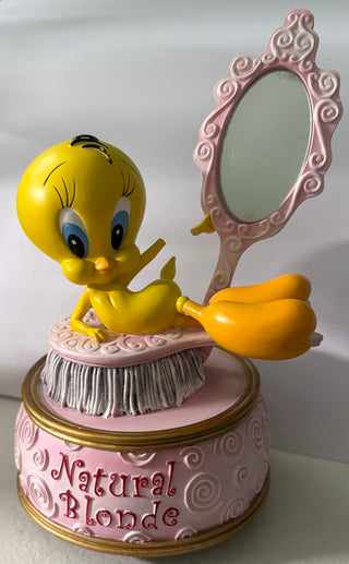 Vintage Tweety bird "Natural Blonde" animated musical figurine rsv
