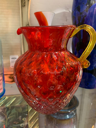 Amberina Pilgrim glass pitcher