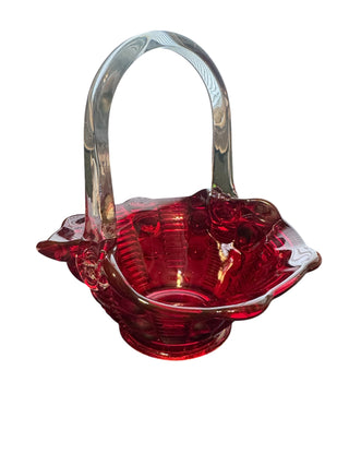 UV Reactive Ruby Red Basket w/Clear Handle