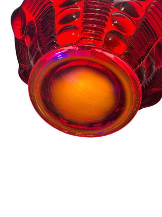 UV Reactive Ruby Red Basket w/Clear Handle