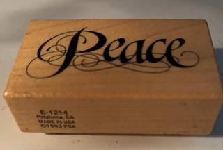 Petaluma 1993 PSX Peace Rubber Stamp  RCD