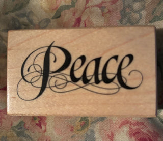 Petaluma 1993 PSX Peace Rubber Stamp  RCD