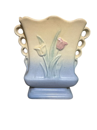 Hull Pink/Blue Tulip Vase