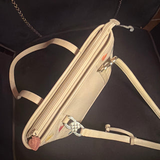 Brighton Fresca Ivory Leather Purse with Embellished Pastel Hearts
