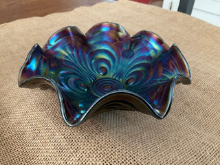 Vintage Imperial Glass bowl Purple Iridescent