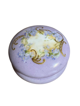 Lavender Elite Limoges France Trinket Box
