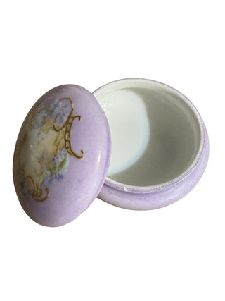 Lavender Elite Limoges France Trinket Box
