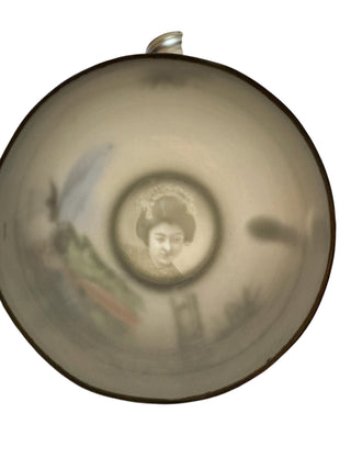 Japanese Lithophane Geisha Teacup