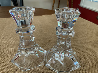 Towel Lead Crystal Candlesticks