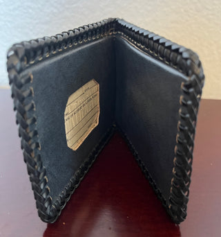 Hand Tooled Leather Wallet, nature scene