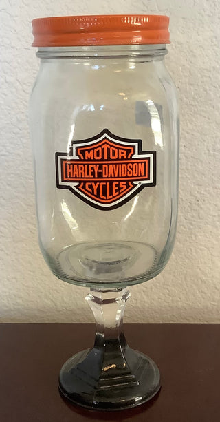 Harley Davidson Stemmed Jar, Redneck Wine Glass