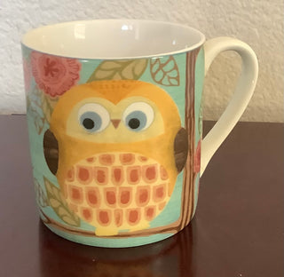 Owl Coffee Cup Floral design