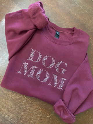 Dog Mom Embroidered Sweatshirt - Medium