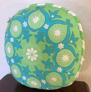 Peruvian Craft Turquoise & Green Throw Pillow