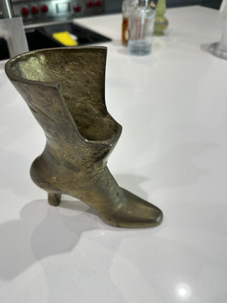 VTG Brass Boot Vase