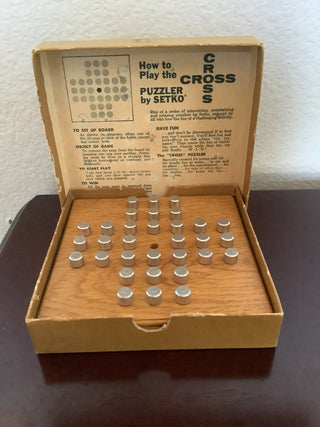1964 "Cross Puzzler" peg board game