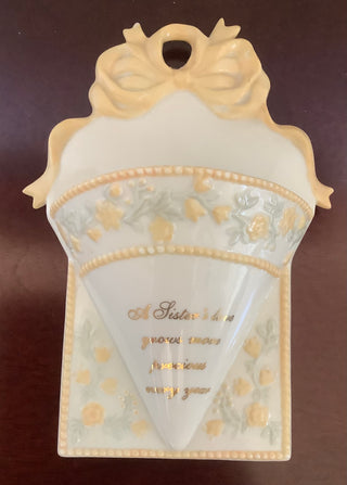 Vintage Avon Wall Pocket "Sisters"