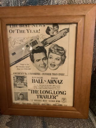 Vintage Frame with 1950's  Movie Ad