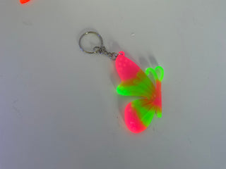 Butterfly Glow In The Dark Keychain Pink/Green