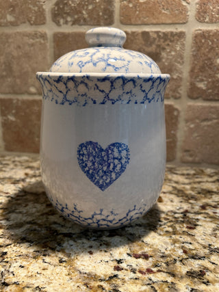 Folk Craft Sponge  Canister with Lid