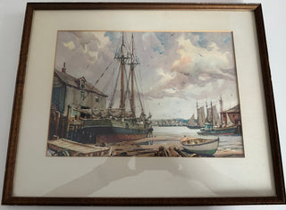 VTG Watercolor Seascape by Gordon Grant