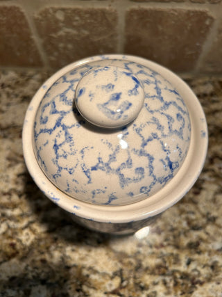 Folk Craft Sponge  Canister with Lid
