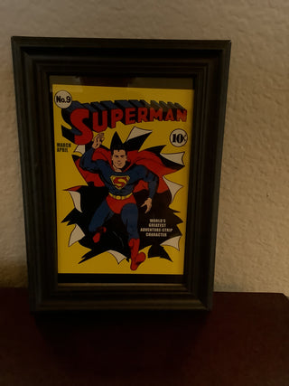 Superman framed reproduction print 4x6