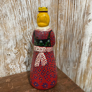 10" Hand Painted Aunt Jemima Glass Bottle--SP