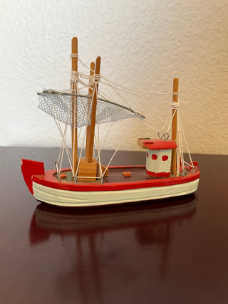 Mini Shrimp Boat Model, Vintage
