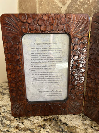Bi-Fold Karuizaw Carved Frame, Japan