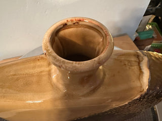 Vase Bottle Metallic Glazed MTS