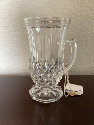Clear Crystal Irish Coffee Mug set of 2