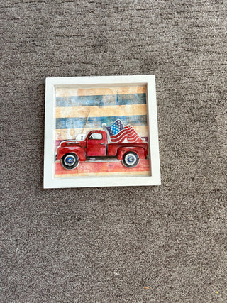 Red White &  Blue  Truck  Picture