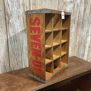 7UP Seven Up Soda Bottle Wood Crate, LA--SP