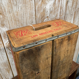 7UP Seven Up Soda Bottle Wood Crate, LA--SP