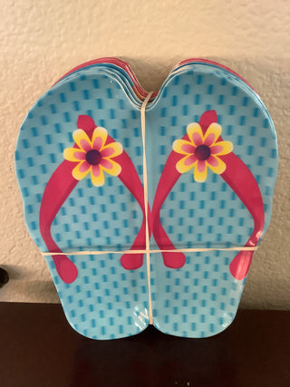 Flip Flops Party Plates Plastic set of 12