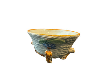 Miniature 3" Spanish Majolica Salt Cellar