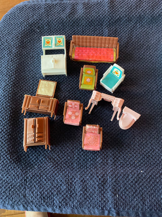 Vintage Plastic Doll House Furniture