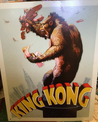 King Kong Original Movie Poster Sign, Tin