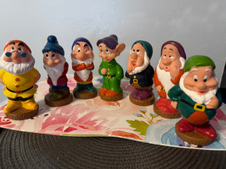 Disney 7 Dwarf SET 1970 Rubber Squeak