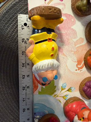 Disney 7 Dwarf SET 1970 Rubber Squeak