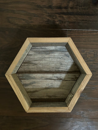 Rustic Hexagon Shadow Box