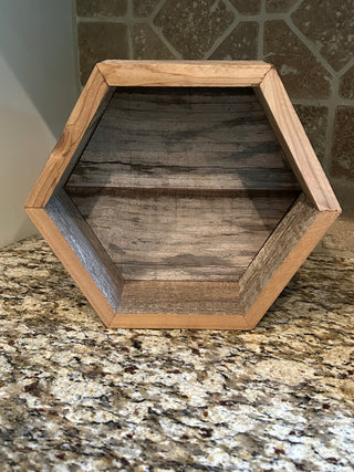 Rustic Hexagon Shadow Box