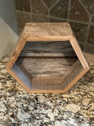Rustic Hexagon Shadow Box