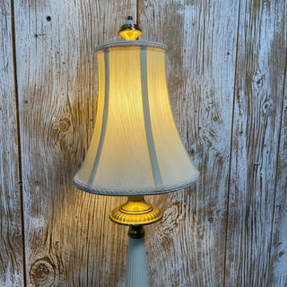31" Lenox by Quoizel Table Lamp, Porc/ Brass--SP