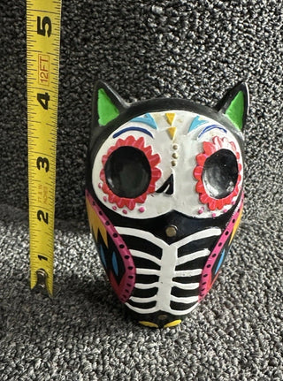 Day of the Dead "sugar skull resin  owl figurine