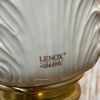 31" Lenox by Quoizel Table Lamp, Porc/ Brass--SP
