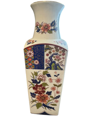 Vintage 1960s Japanese Imari Square Vase