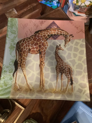 Glass Giraffe Plate