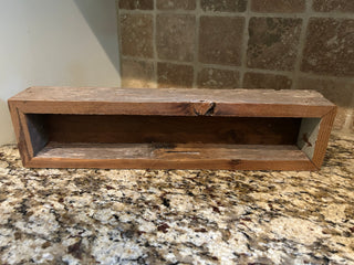 17” Rustic Wood Planter Box/Shelf